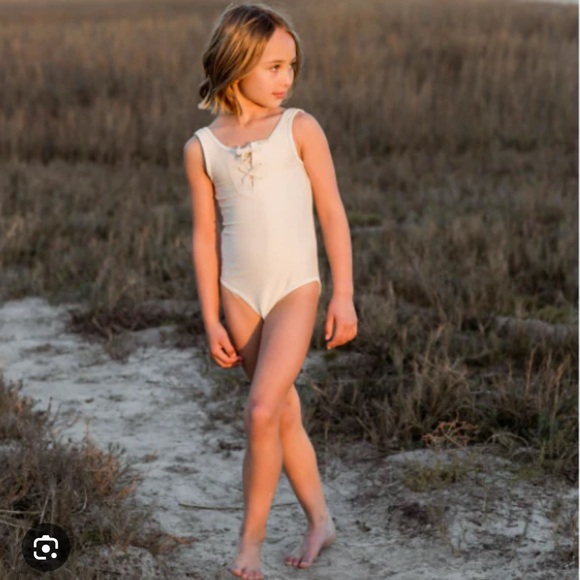 NWT Rylee + Cru Laced One Piece Swimsuit in Seafoam, size 3-6 months - Picture 2 of 13